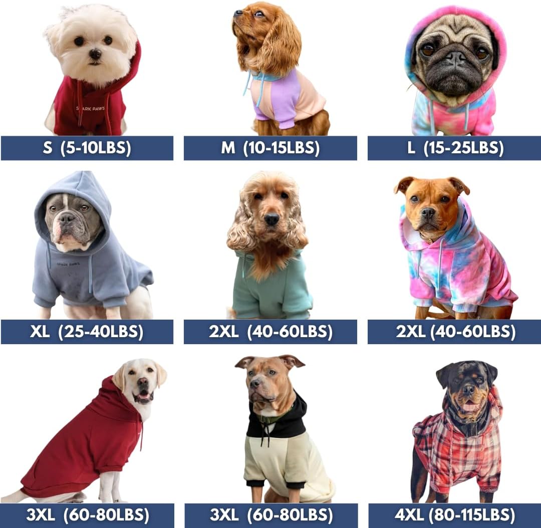 Spark Paws Sudadera con capucha para perro, suéter de primera calid...