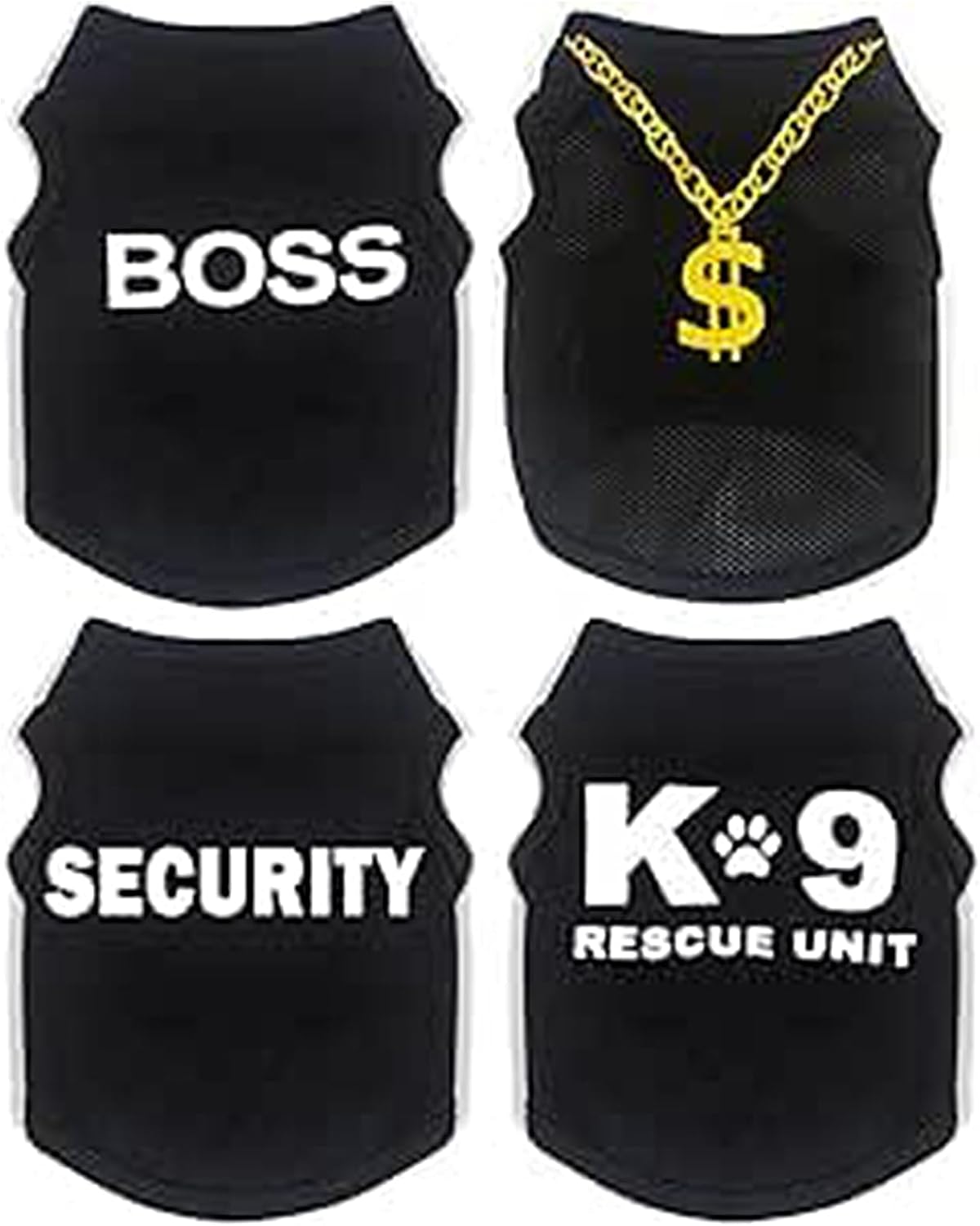 Paquete de 4 Ropa para Chihuahua Ropa para Perros Pequeños Negra Ro...