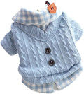Suéter de princesa para perros pequeños, camisa gruesa, ropa a cuad...