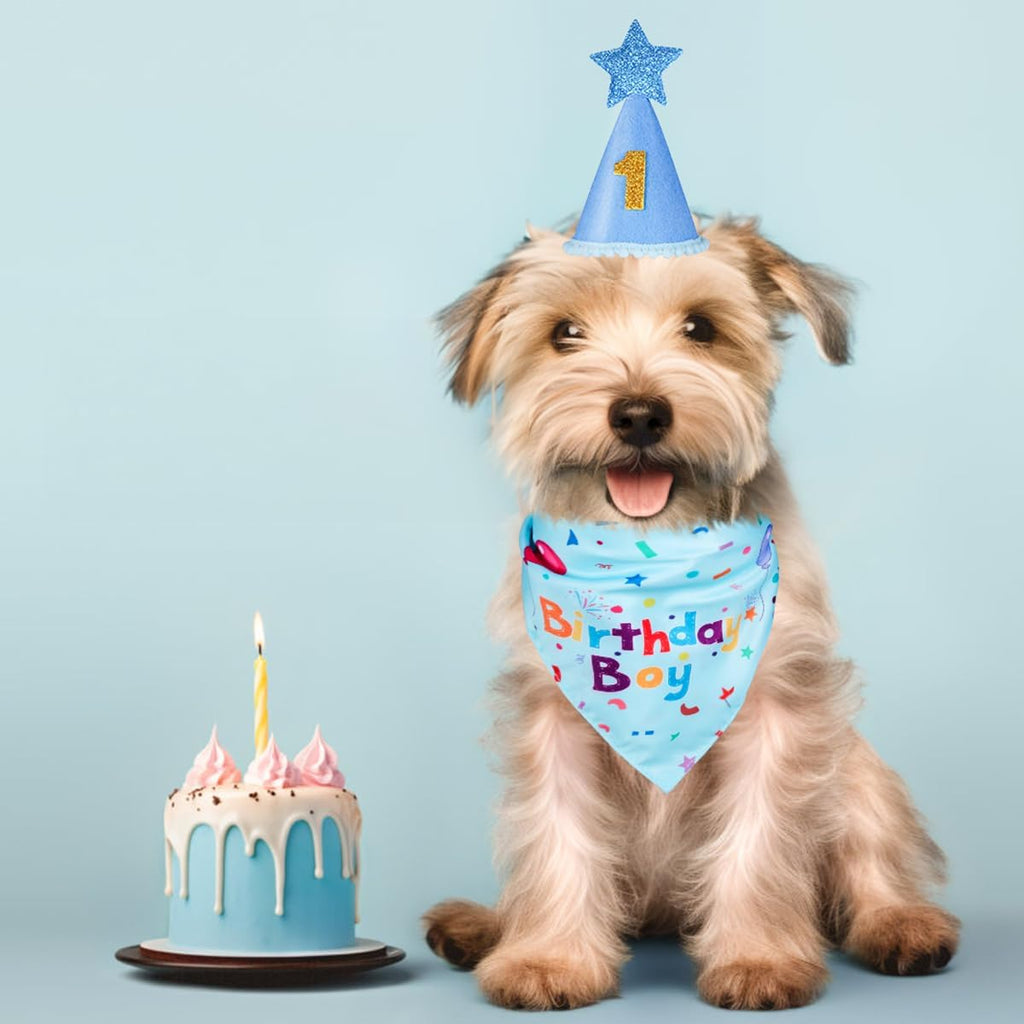 Yicostar Suministros de fiesta de cumpleaños para perros, juego de...