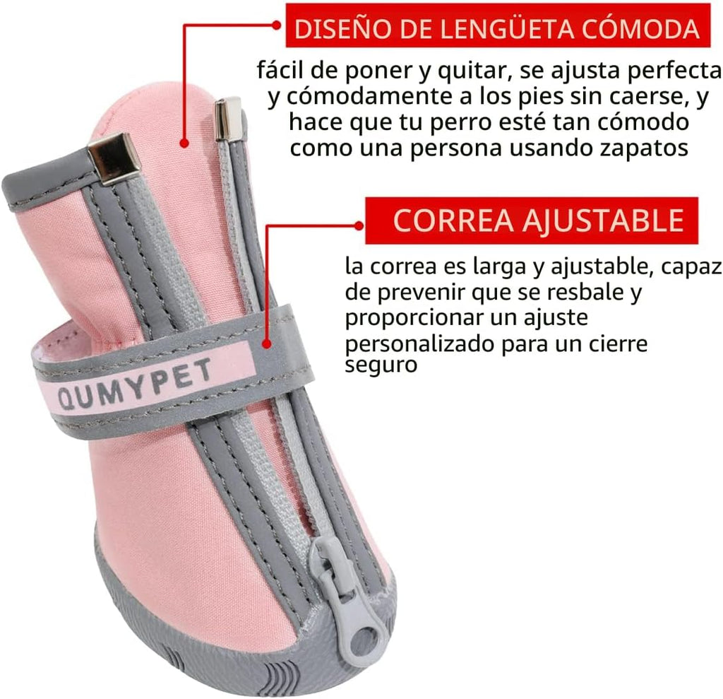 QUMY - Zapatos para perros pequeños, botas para cachorros y protect...