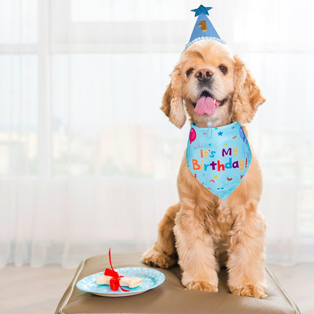 Yicostar Suministros de fiesta de cumpleaños para perros, juego de...
