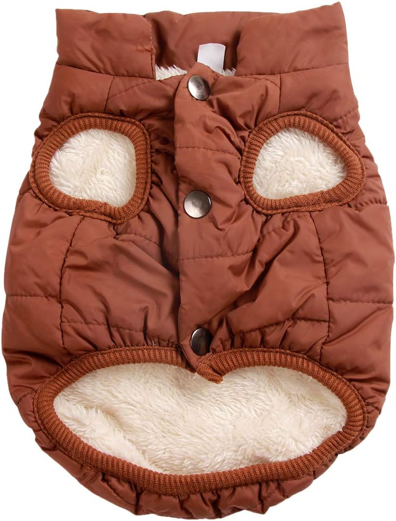 JoyDaog - Chaqueta de forro polar para perro, 2 capas, para cachorr...