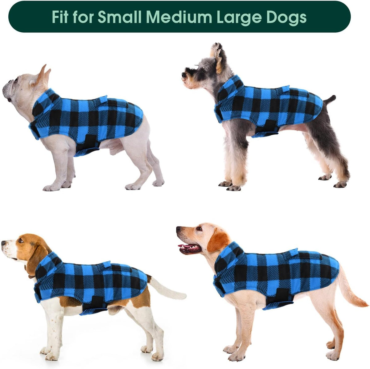 Kuoser Abrigo de Invierno para Perro, Chaqueta de Forro Polar Resis...