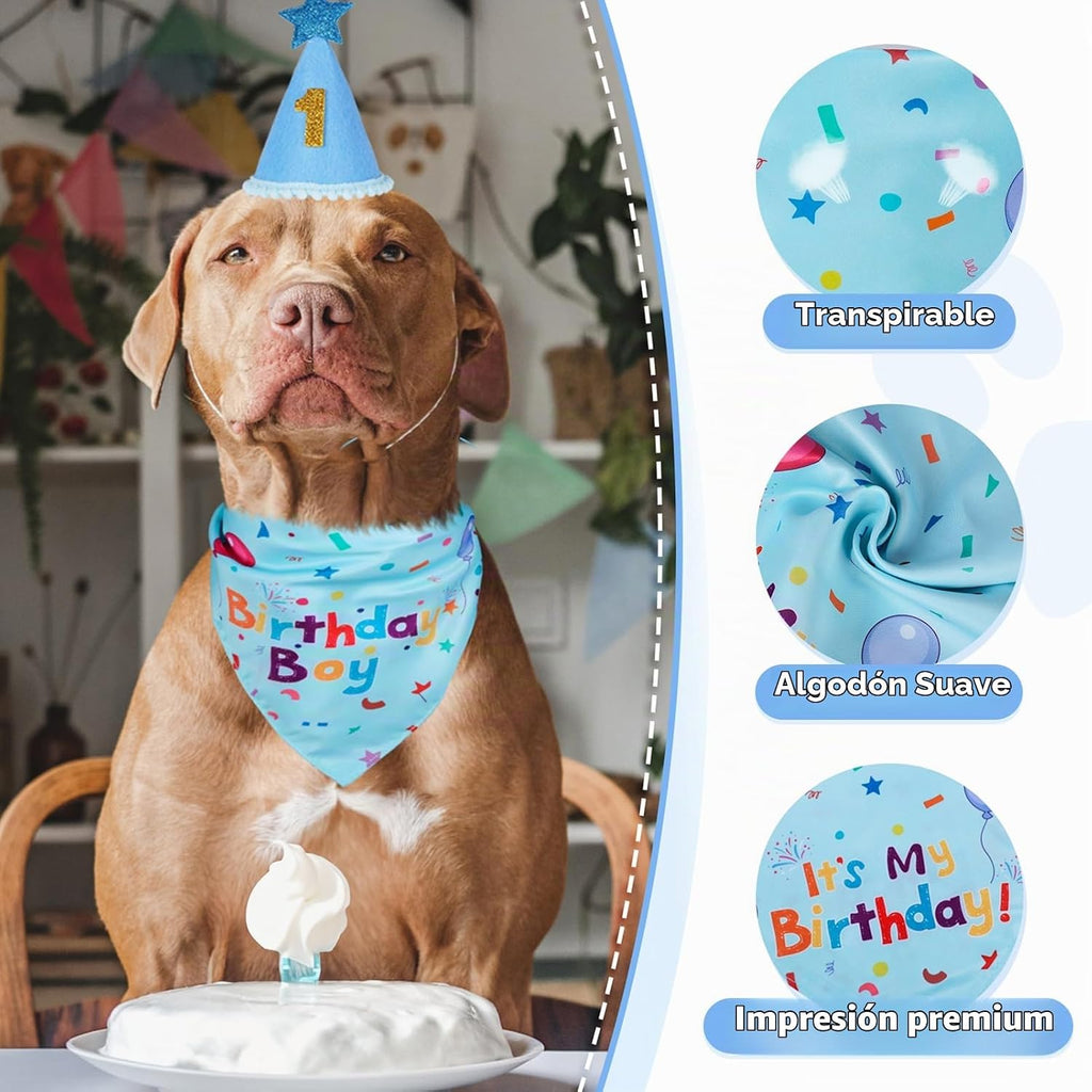 Yicostar Dog Boy - Sombrero para fiesta de cumpleaños, suministros...