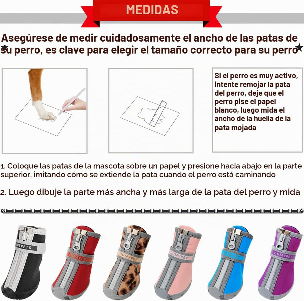 QUMY - Zapatos para perros pequeños, botas para cachorros y protect...
