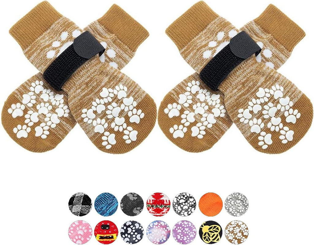 EXPAWLORER - Calcetines antideslizantes para perros, evitan que se...