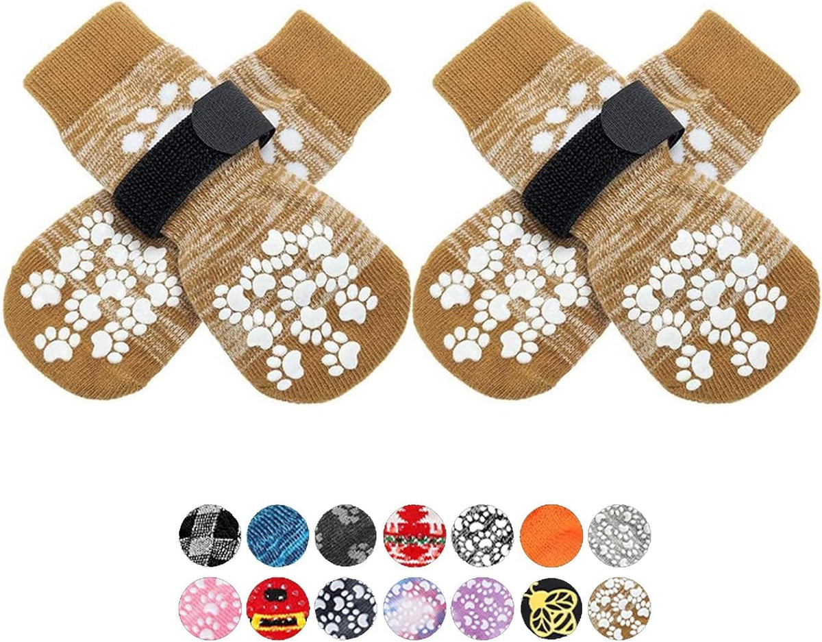EXPAWLORER - Calcetines antideslizantes para perros, evitan que se...