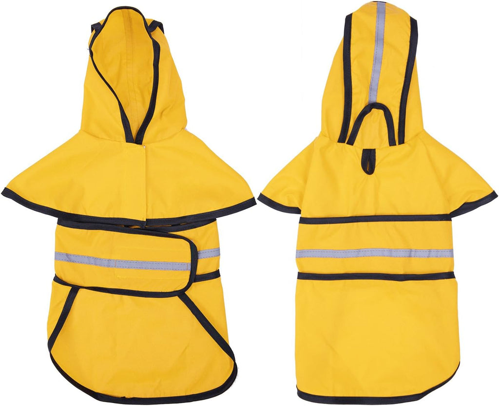Impermeable HDE con capucha, poncho protector para perro pequeño, g...