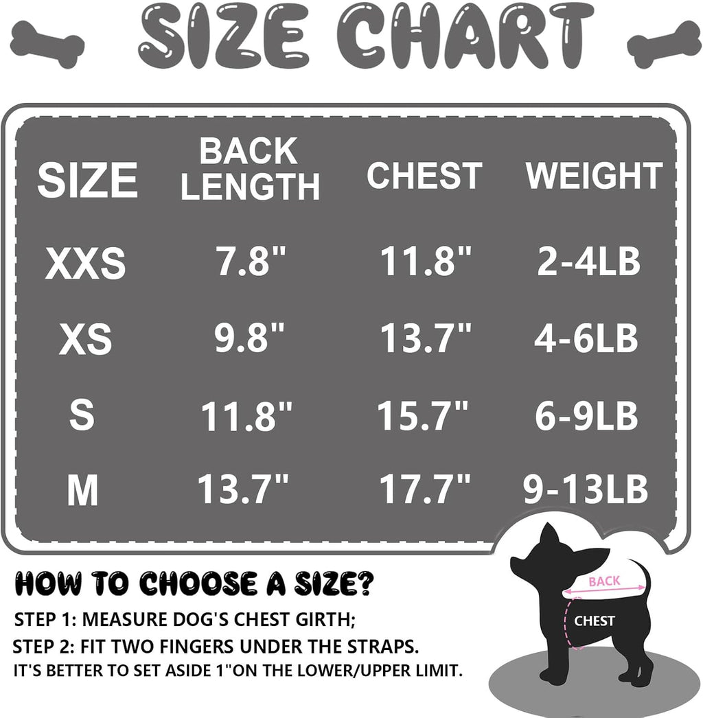 Paquete de 4 Ropa para Chihuahua Ropa para Perros Pequeños Negra Ro...