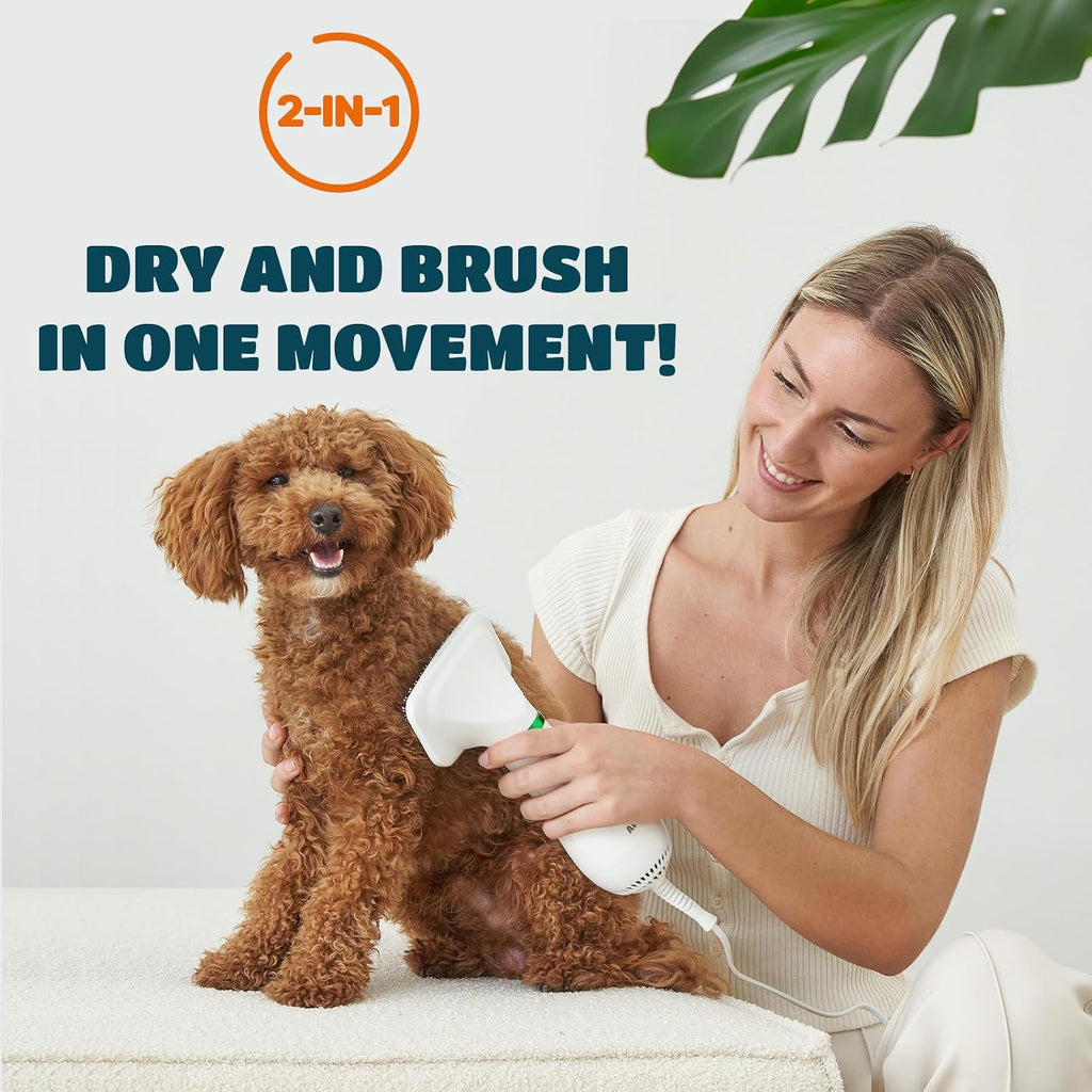 Secador de pelo para perros 2 en 1 con cepillo para perros y gatos...