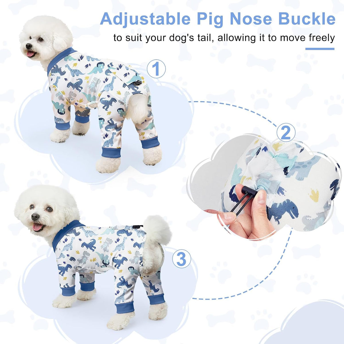 Bienbee Pijamas para Perros, Paquete de 4 Pijamas Lindos y Suaves p...