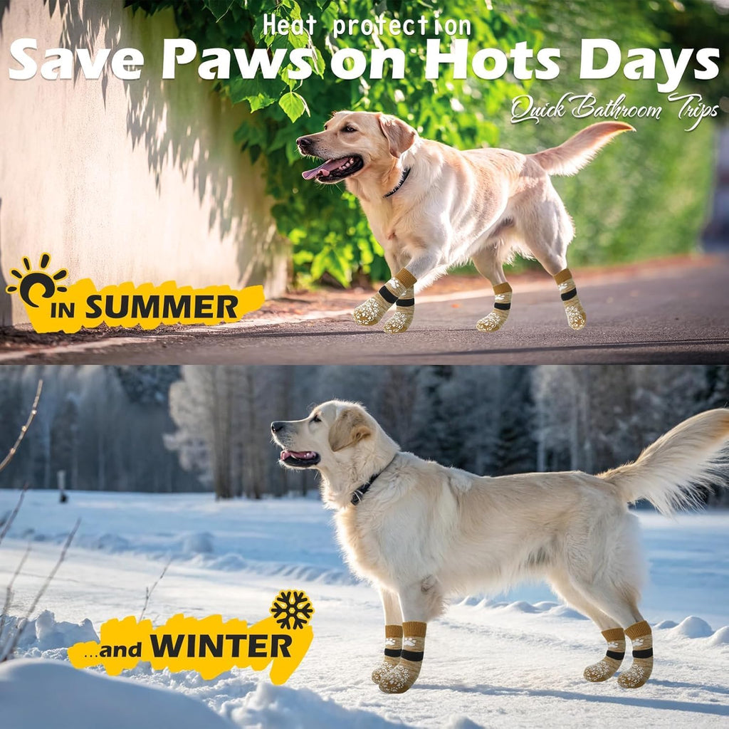 EXPAWLORER - Calcetines antideslizantes para perros, evitan que se...