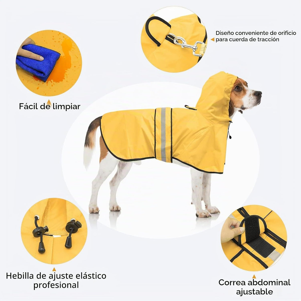 Ezierfy Abrigos Impermeables Reflectantes para Perros - Chaqueta Im...