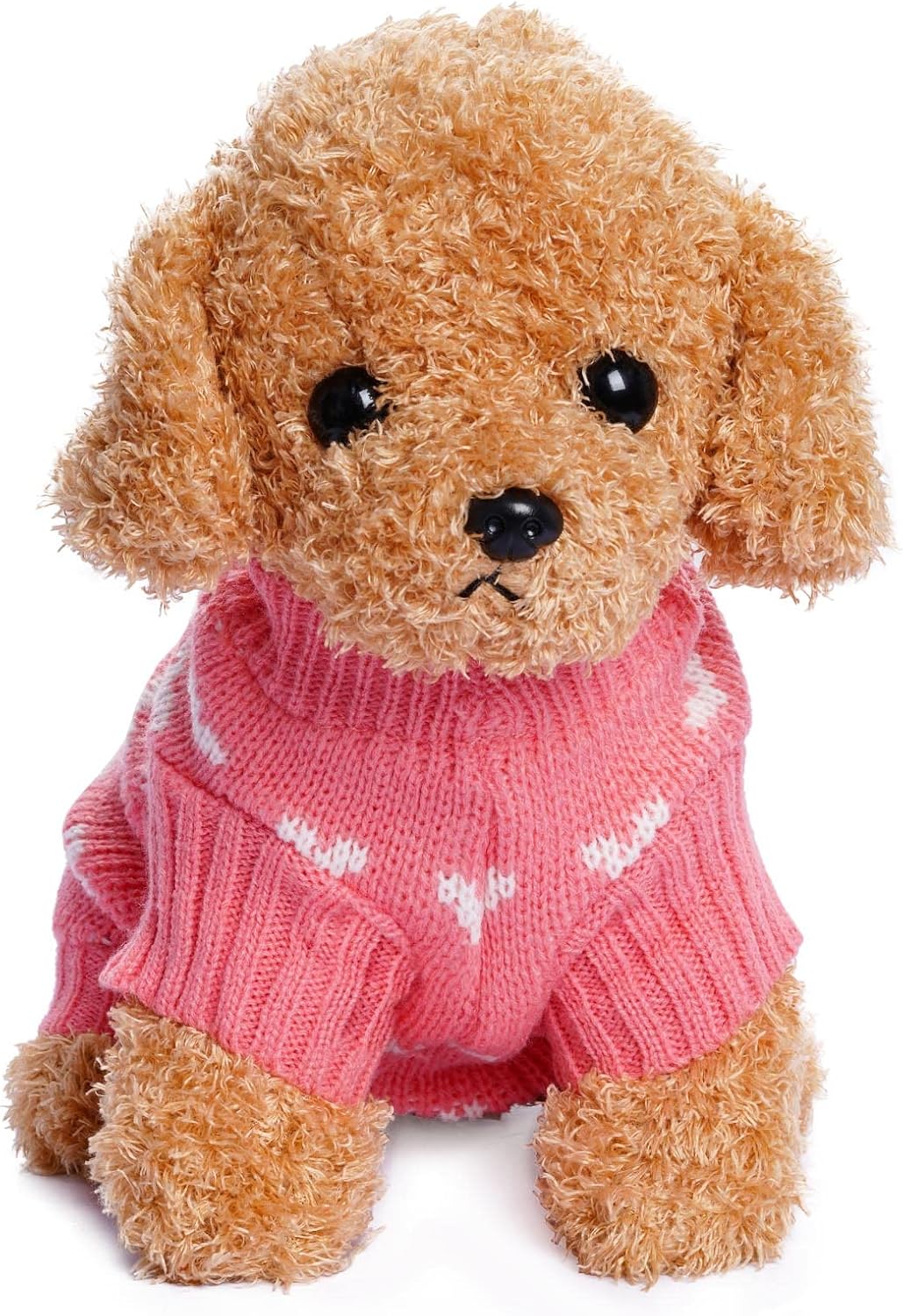 Dxhycc Suéter de punto para perro, suéter de corazón para perro, su...
