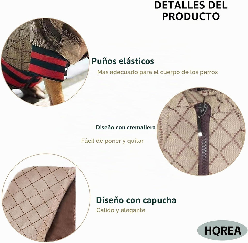 HQREA - Sudadera con capucha para perro, chaqueta de invierno de lu...