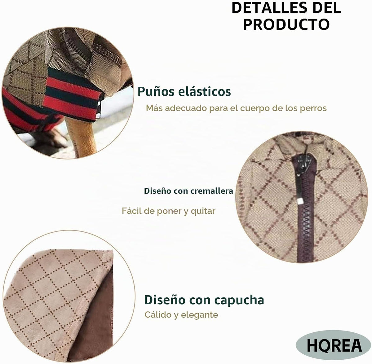 HQREA - Sudadera con capucha para perro, chaqueta de invierno de lu...