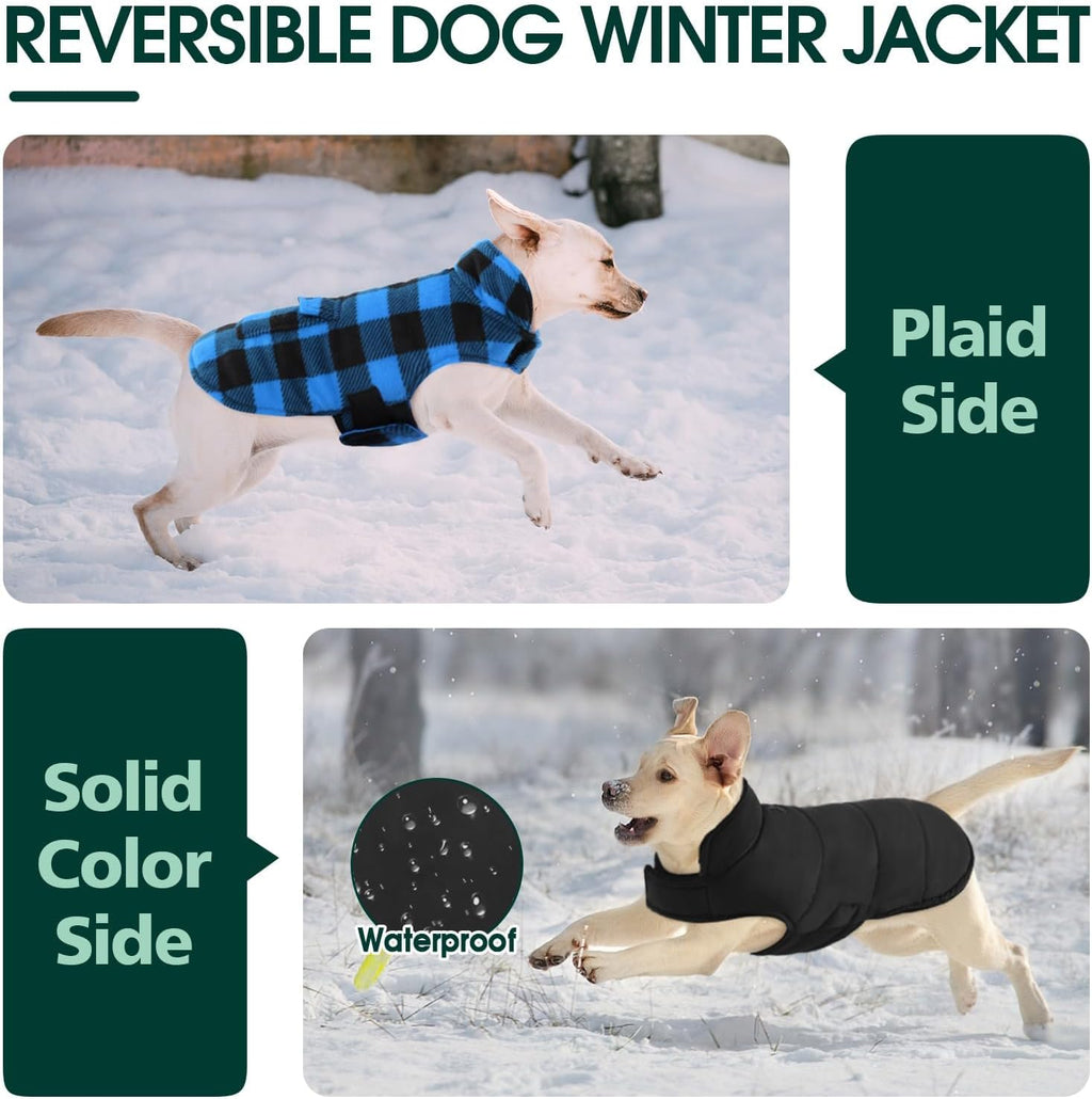 Kuoser Abrigo de Invierno para Perro, Chaqueta de Forro Polar Resis...