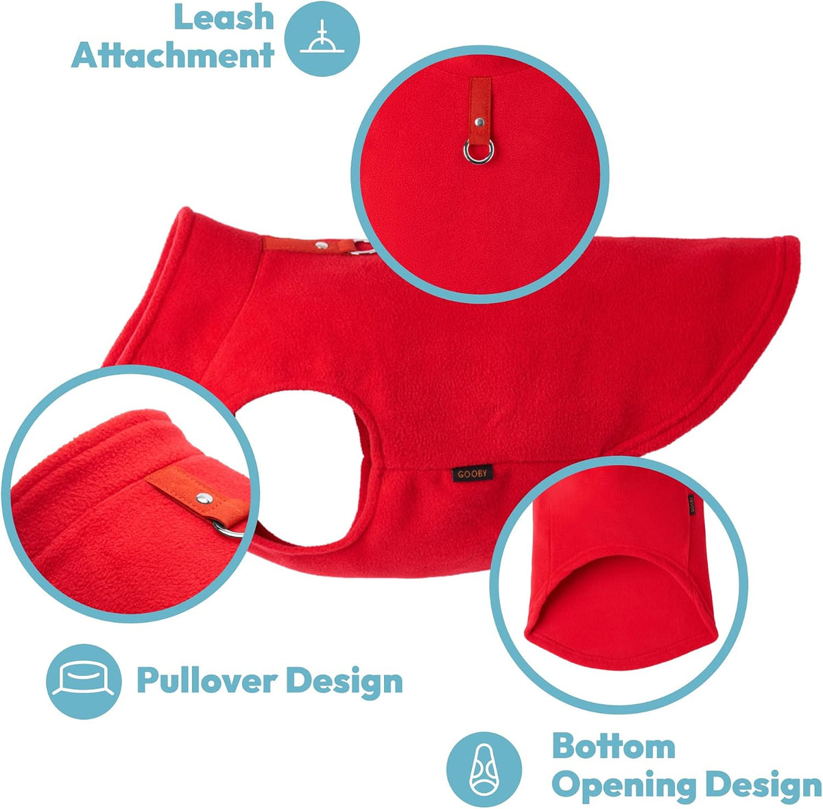 Gooby - Chaleco de tejido polar para perro, ropa de invierno para p...