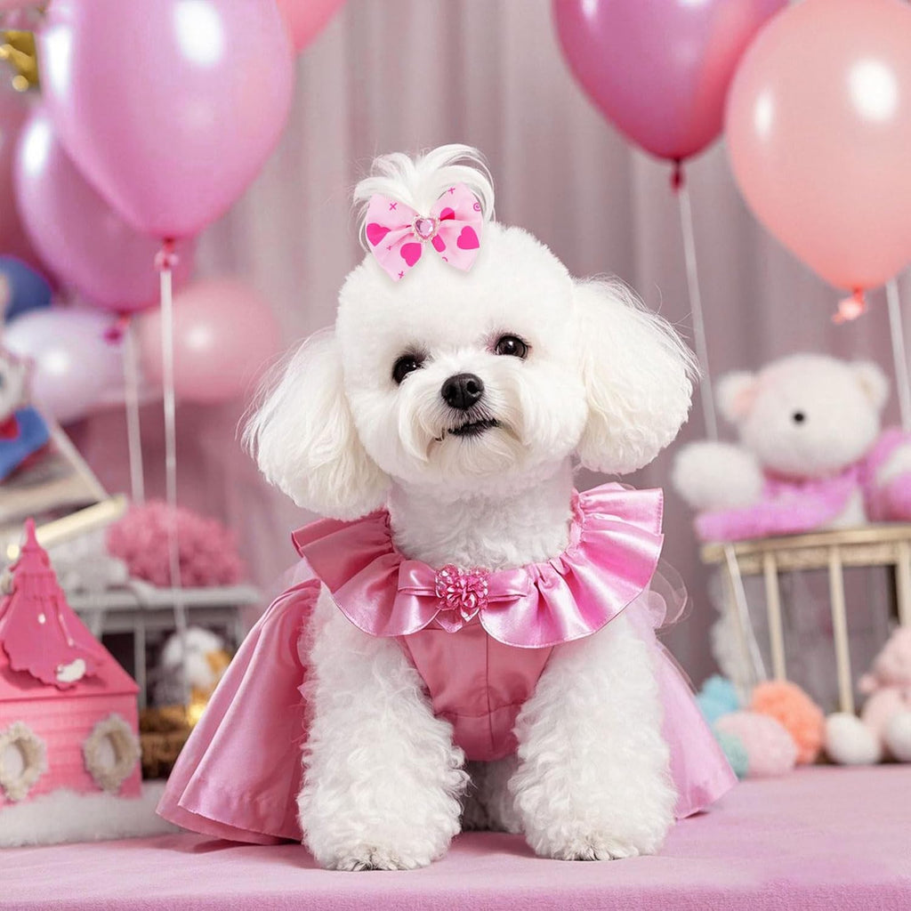 20 PIEZAS Lindos Lazos para el Pelo de Perro con Bandas de Goma Elá...