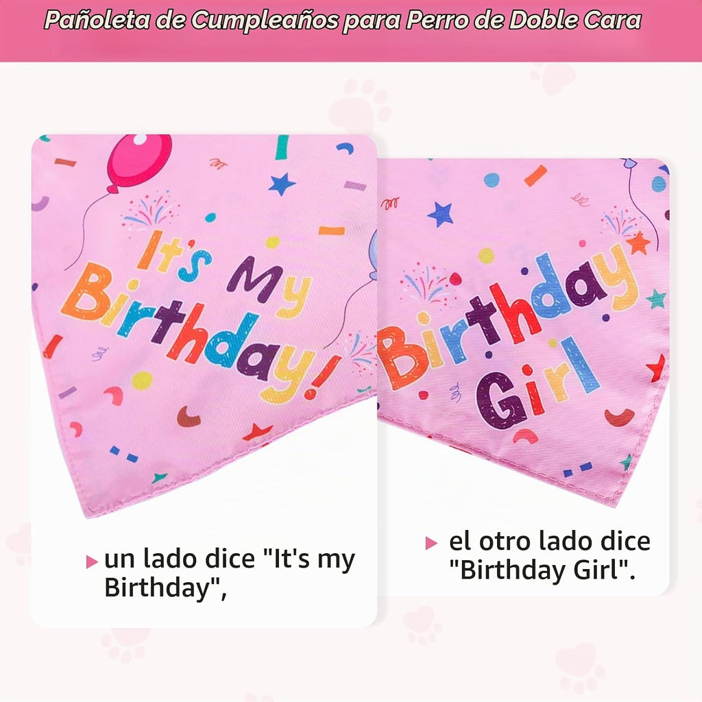 Yicostar Sombrero de fiesta de cumpleaños de perro niña, suministro...