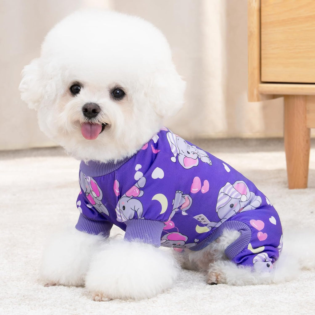 XPUDAC 4 Piezas Pijamas para Perro Suaves y Elásticos Monos para Ca...