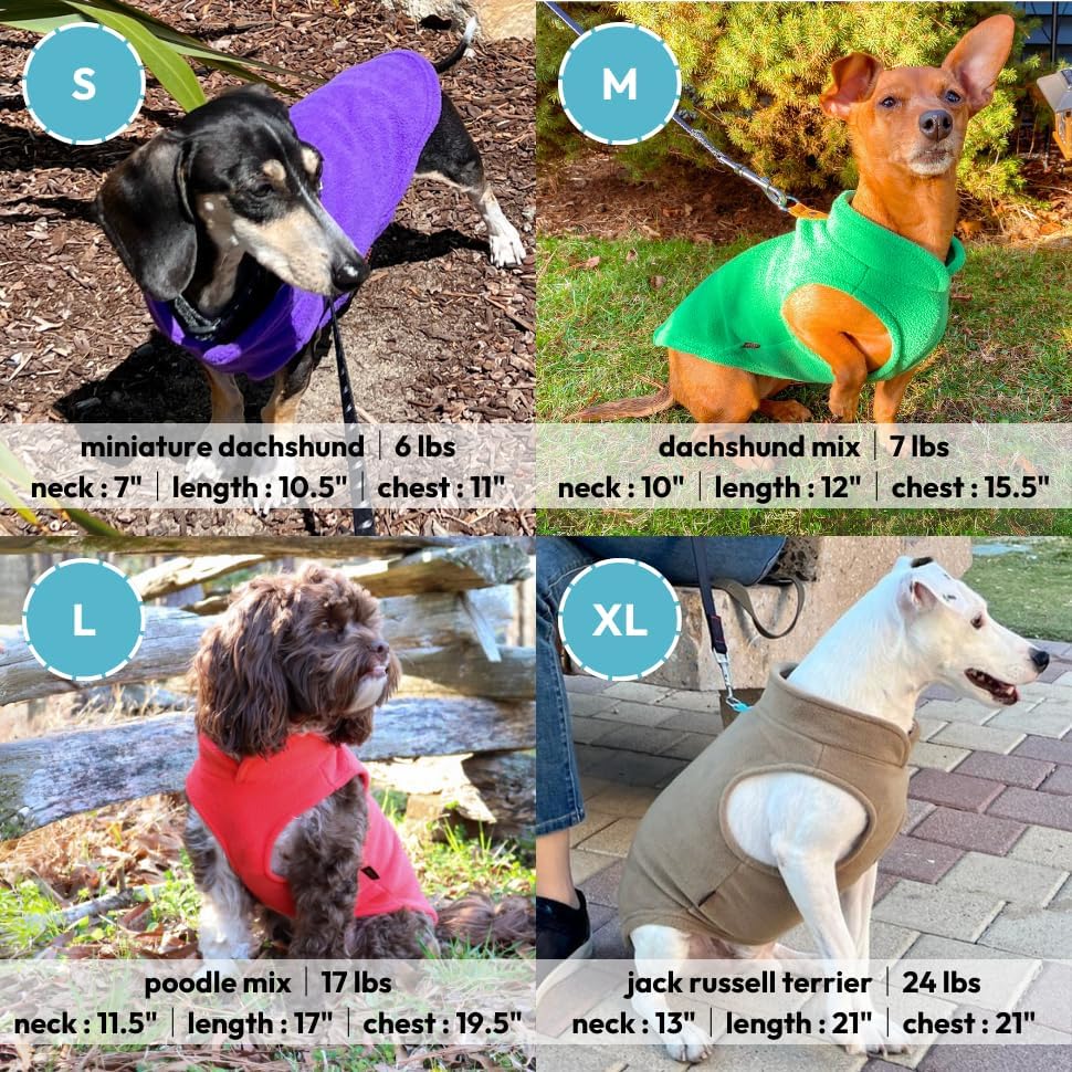 Gooby - Chaleco de tejido polar para perro, ropa de invierno para p...