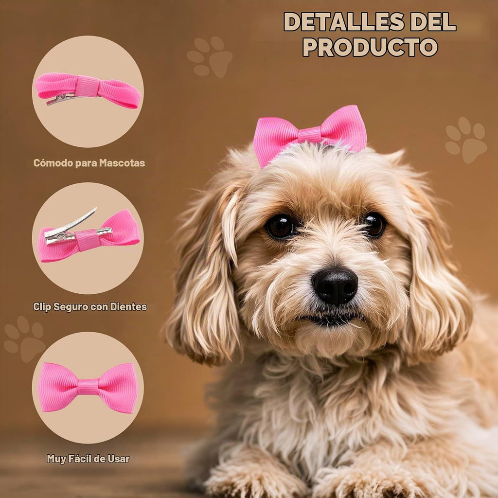 QingHan Lazos para el pelo de perro, 2 pulgadas, pequeños moños con...