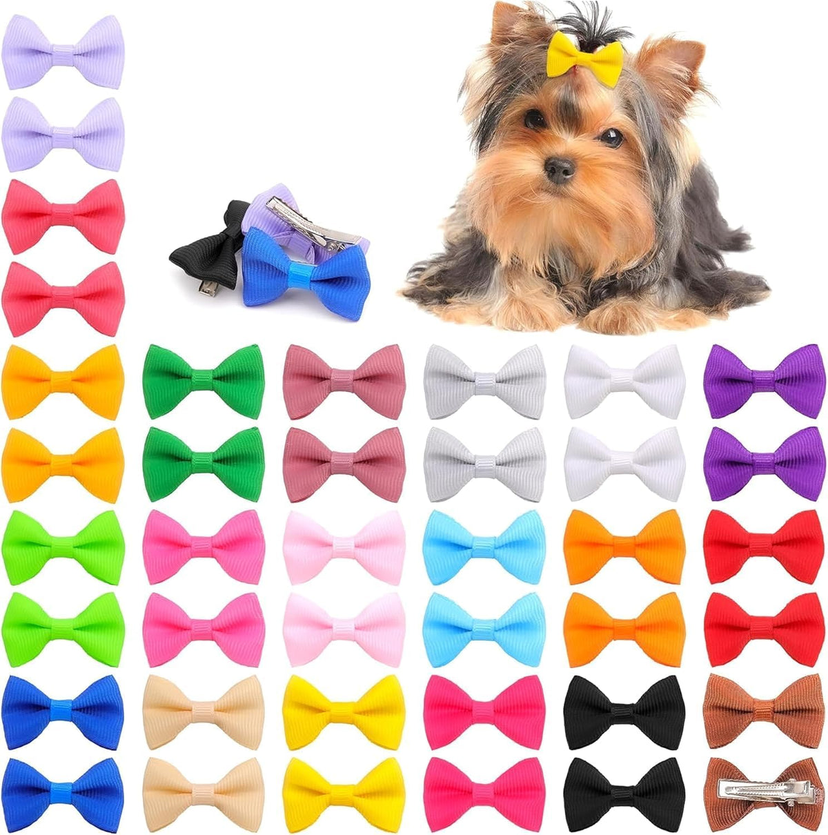 YAKA 40 unidades (20 París) lindos lazos para el pelo con lazos peq...