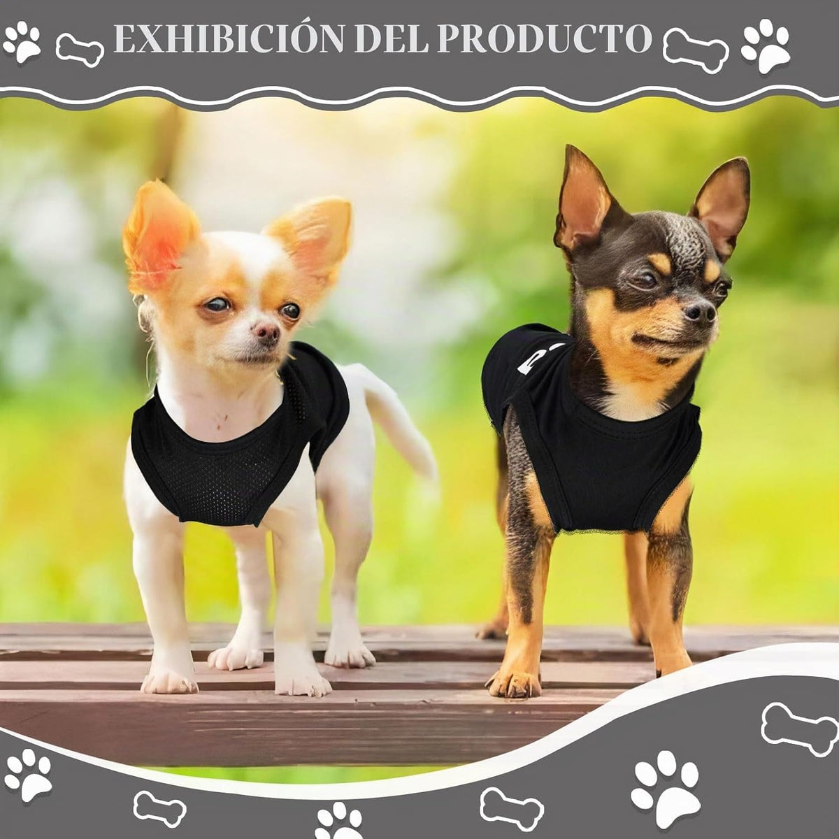 Paquete de 4 Ropa para Chihuahua Ropa para Perros Pequeños Negra Ro...