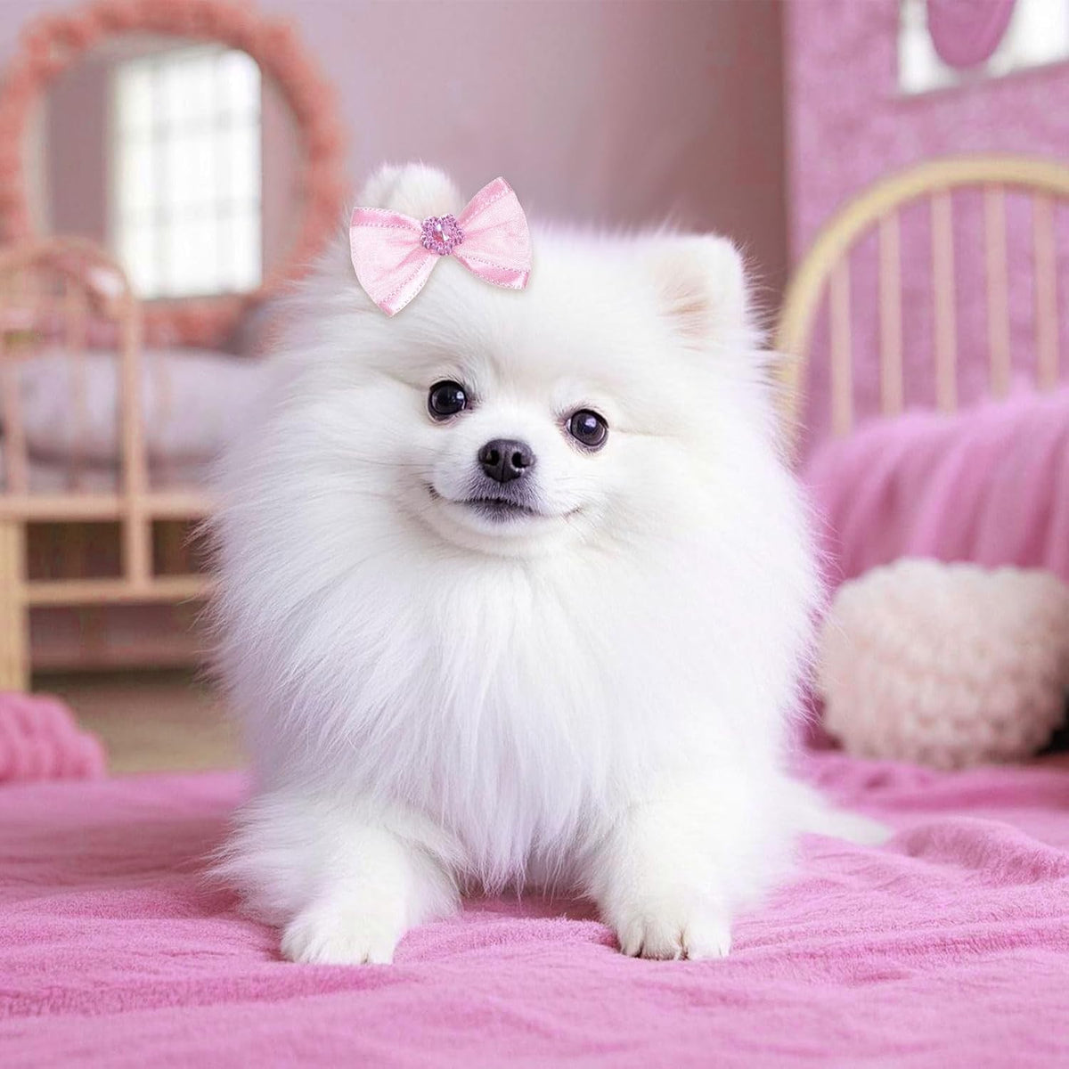 20 PIEZAS Lindos Lazos para el Pelo de Perro con Bandas de Goma Elá...