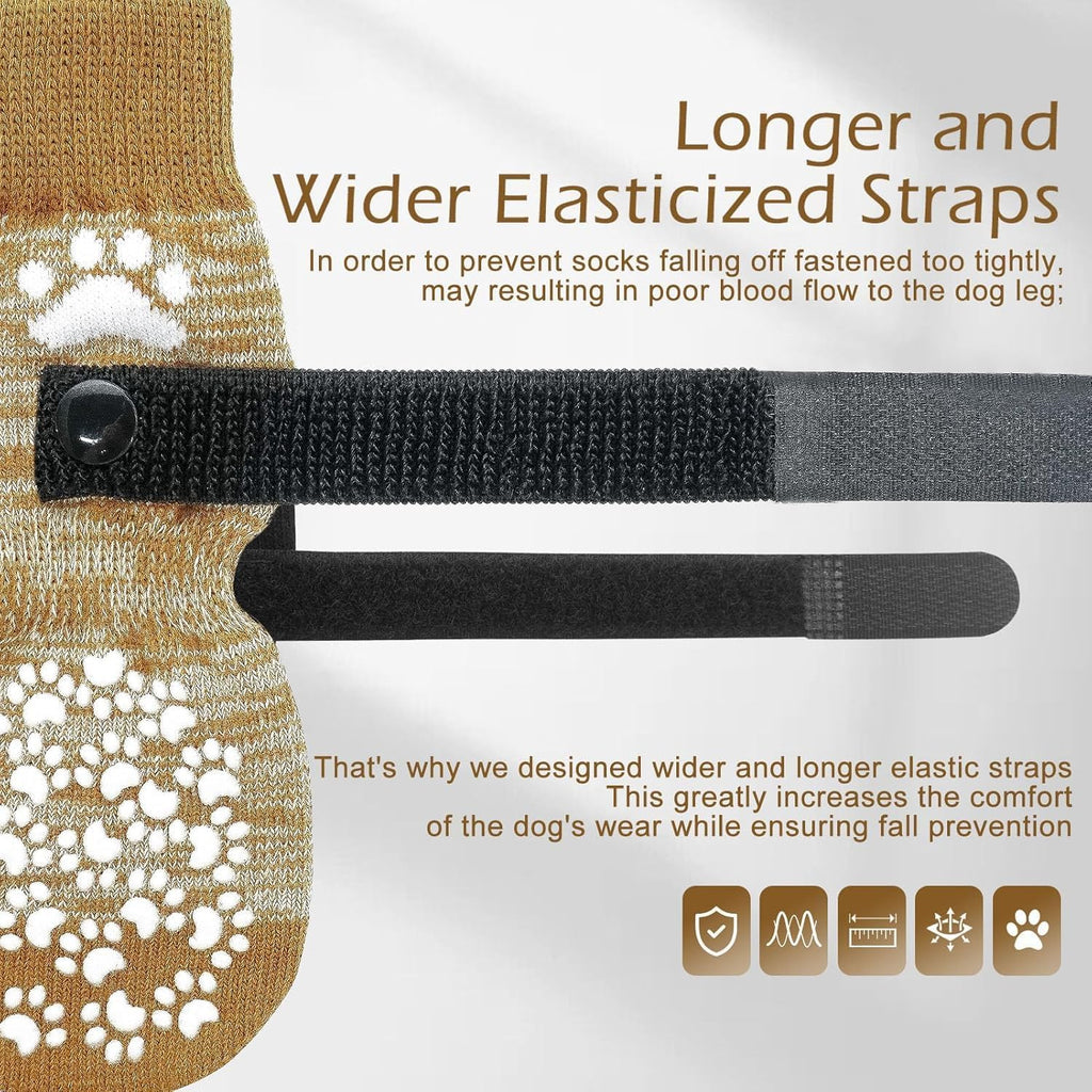 EXPAWLORER - Calcetines antideslizantes para perros, evitan que se...