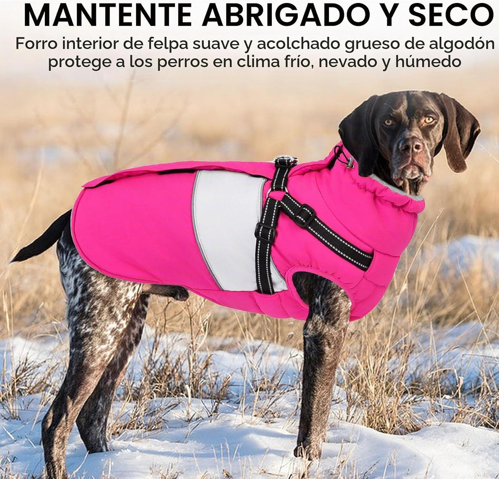 SUNFURA Abrigo para perro pequeño con arnés integrado, chaqueta cál...
