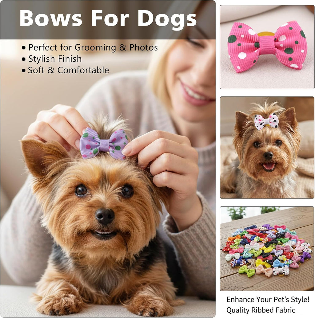 Lazos para el pelo de cachorros, bandas de goma mini para perros pe...