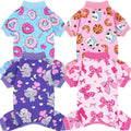 XPUDAC 4 Piezas Pijamas para Perro Suaves y Elásticos Monos para Ca...