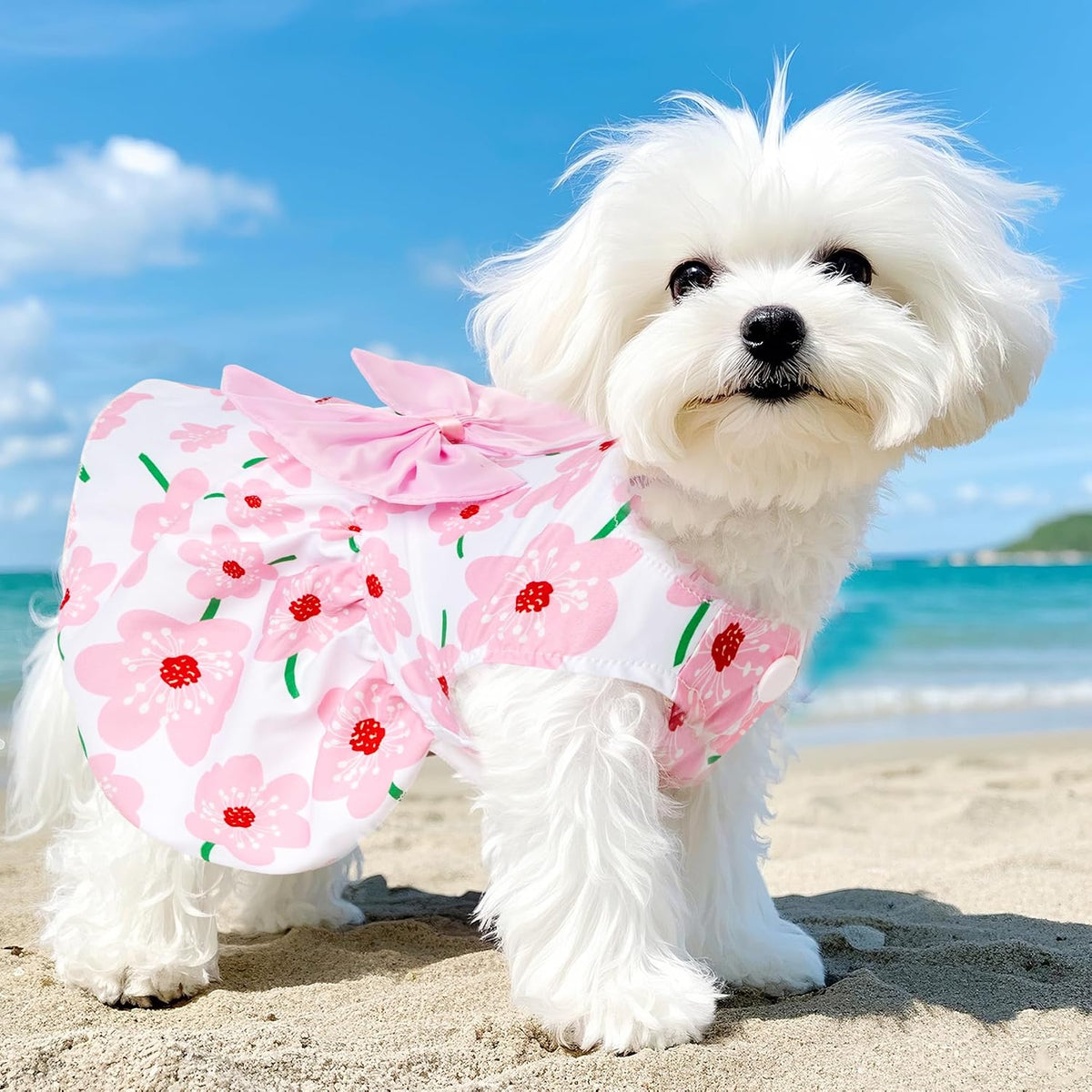 choyaxo 4 piezas lindo vestido para perro, vestido para mascotas, f...