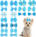 20 unidades de lindos lazos para el pelo de perro con bandas de gom...