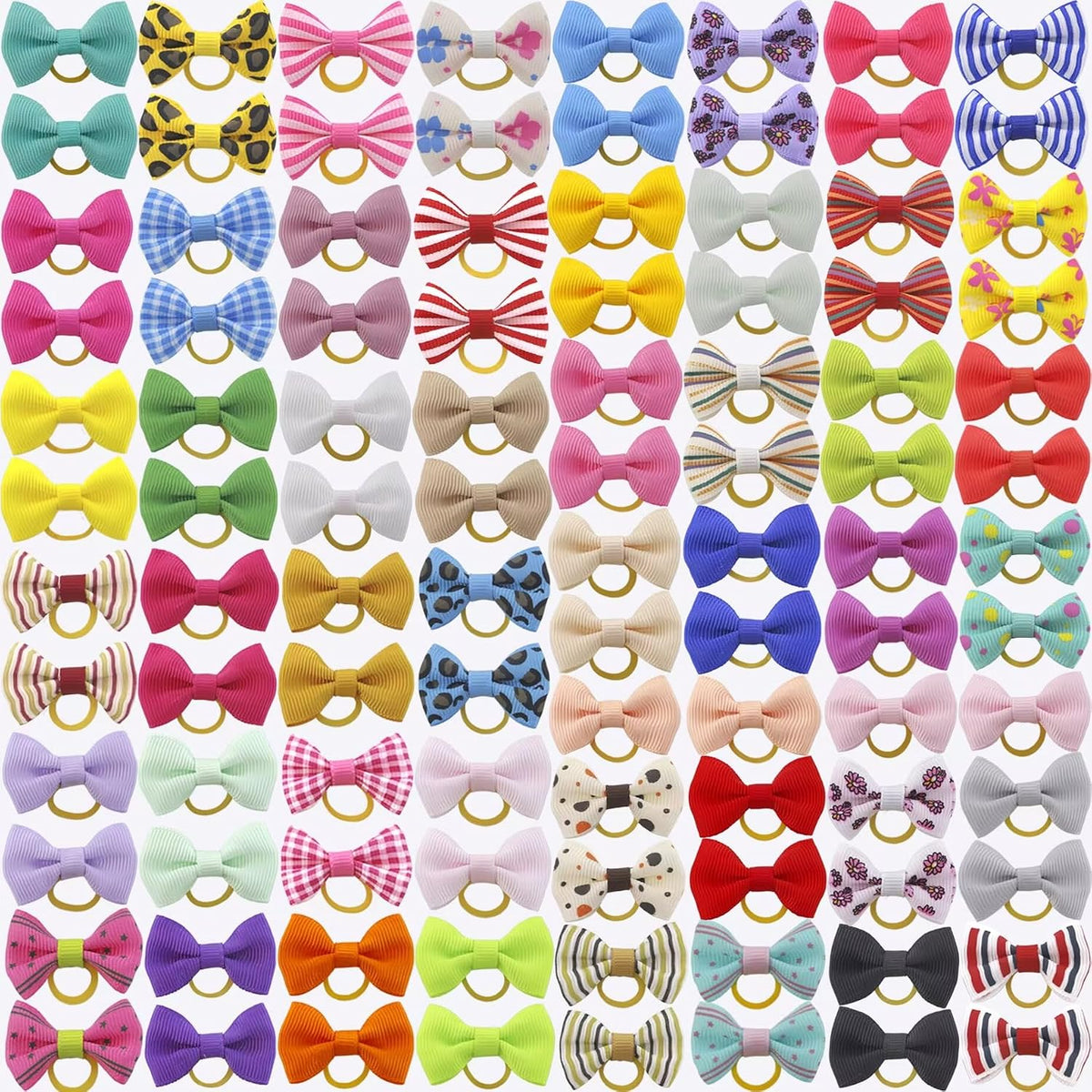 Babymatch 100 lazos para el pelo de perro: con bandas de goma para...