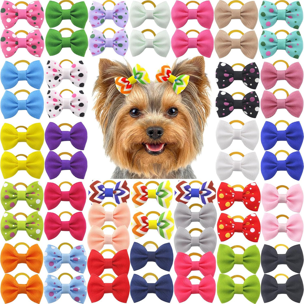 Lazos para el pelo de cachorros, bandas de goma mini para perros pe...