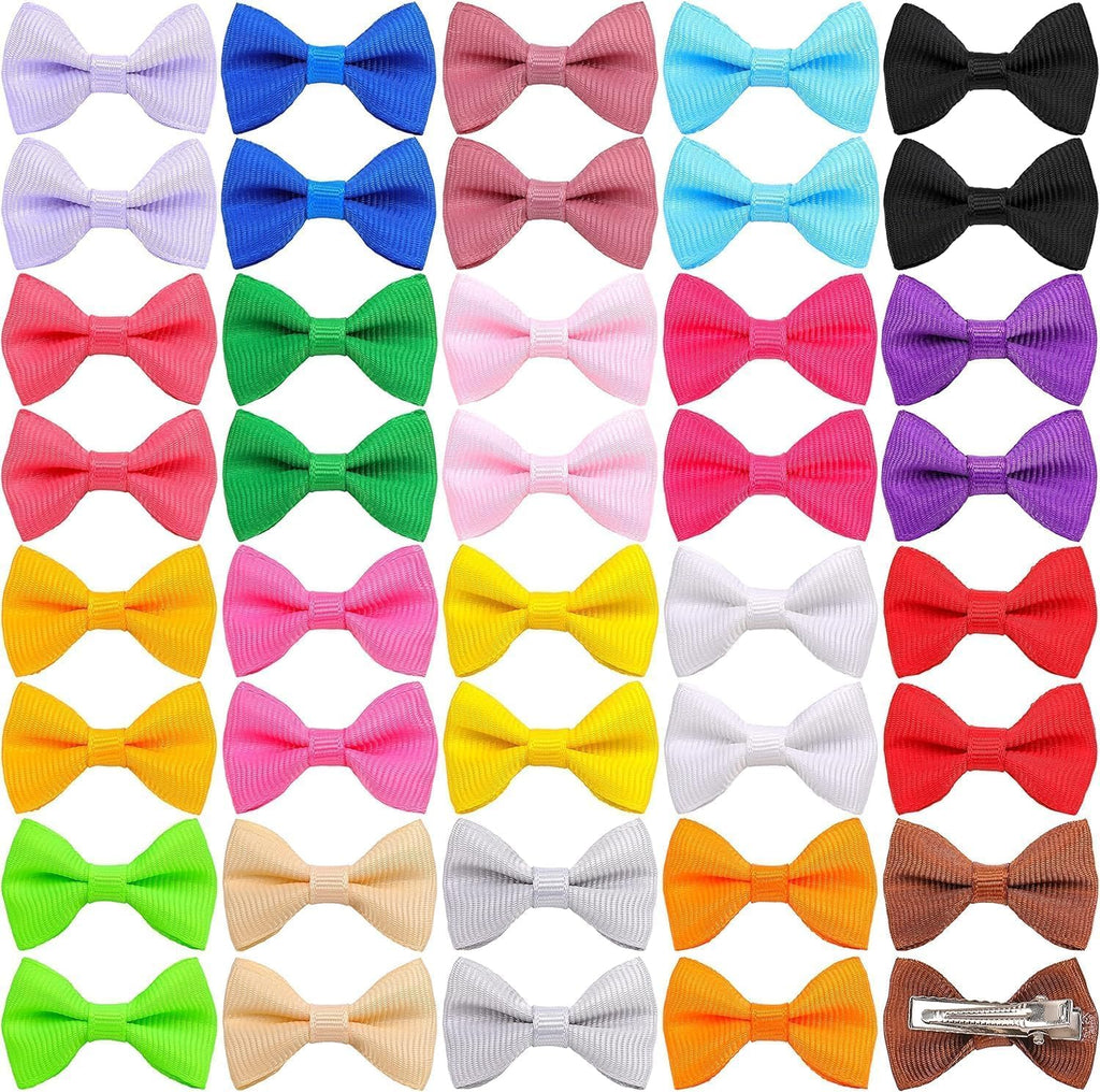 YAKA 40 unidades (20 París) lindos lazos para el pelo con lazos peq...