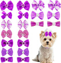 20 unidades de lindos moños para el pelo de perro con bandas de gom...