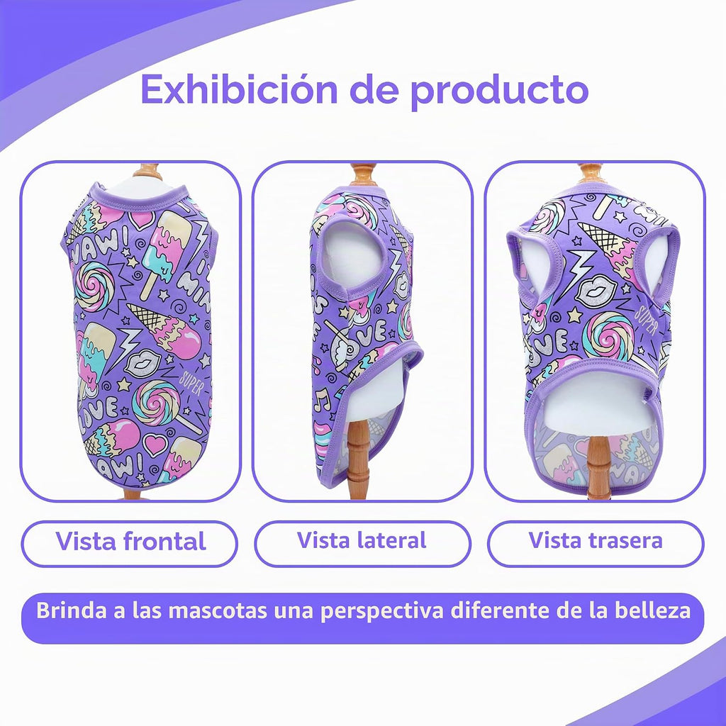 JpGdn - 8 camisetas para perro para niña, talla XL, camiseta sin ma...