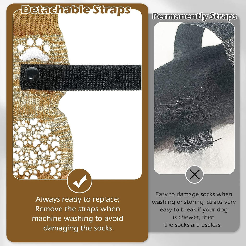 EXPAWLORER - Calcetines antideslizantes para perros, evitan que se...