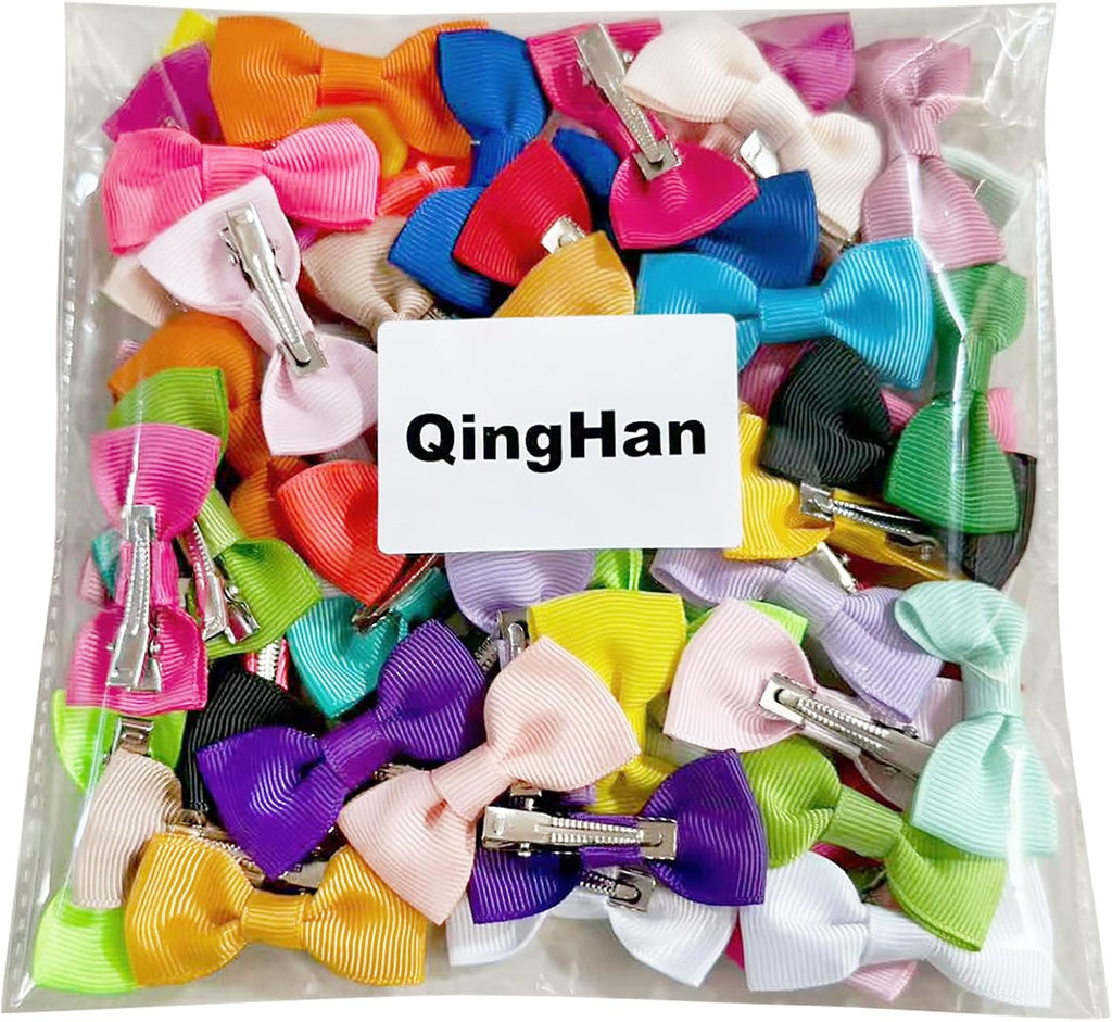 QingHan Lazos para el pelo de perro, 2 pulgadas, pequeños moños con...