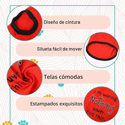 12 Piezas Camisas para Perros Ropa Estampada para Mascotas con Letr...