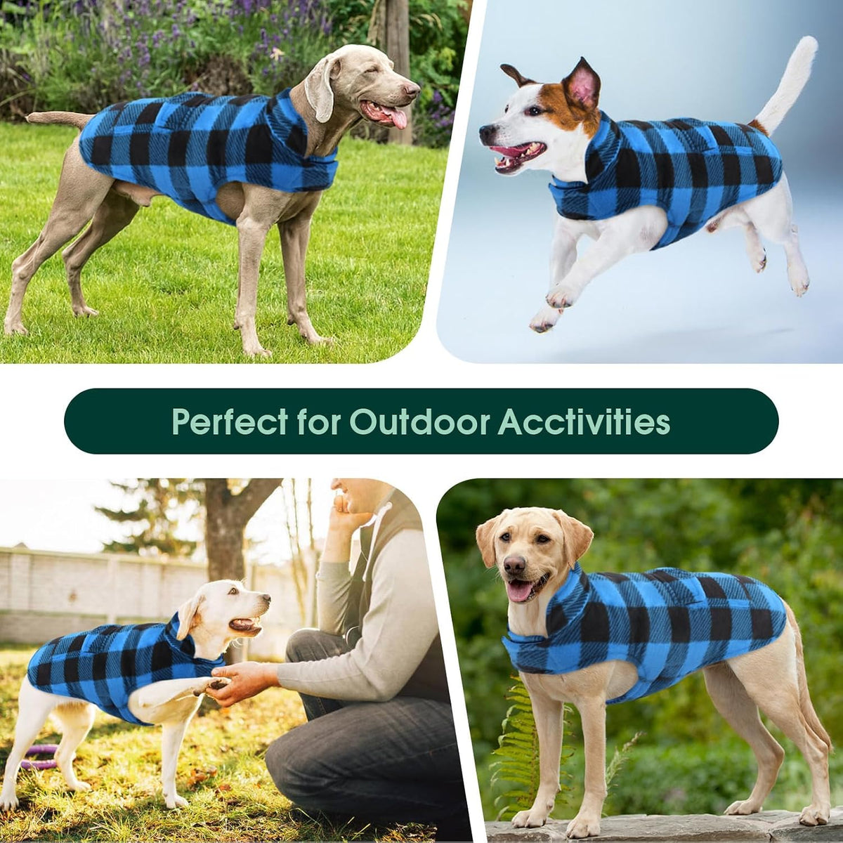 Kuoser Abrigo de Invierno para Perro, Chaqueta de Forro Polar Resis...