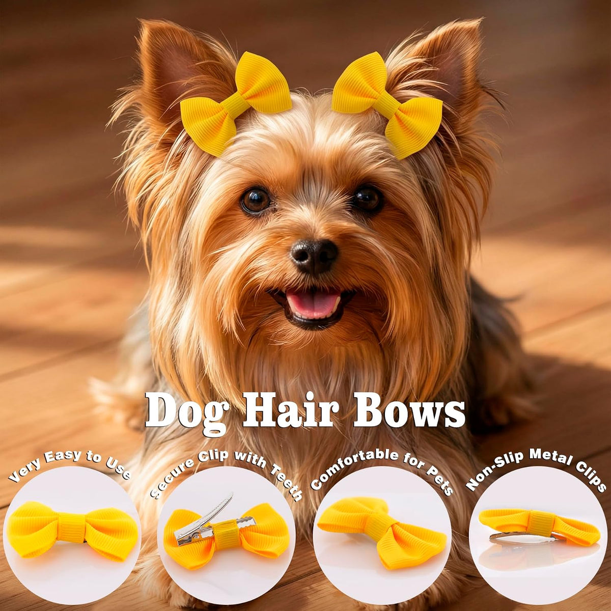 QingHan Lazos para el pelo para perros pequeños \u2013 Lazos para m...