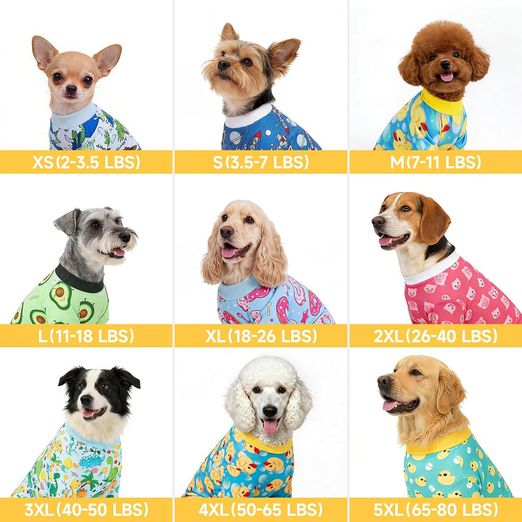XPUDAC 4 Piezas Pijamas para Perro Suaves y Elásticos Monos para Ca...
