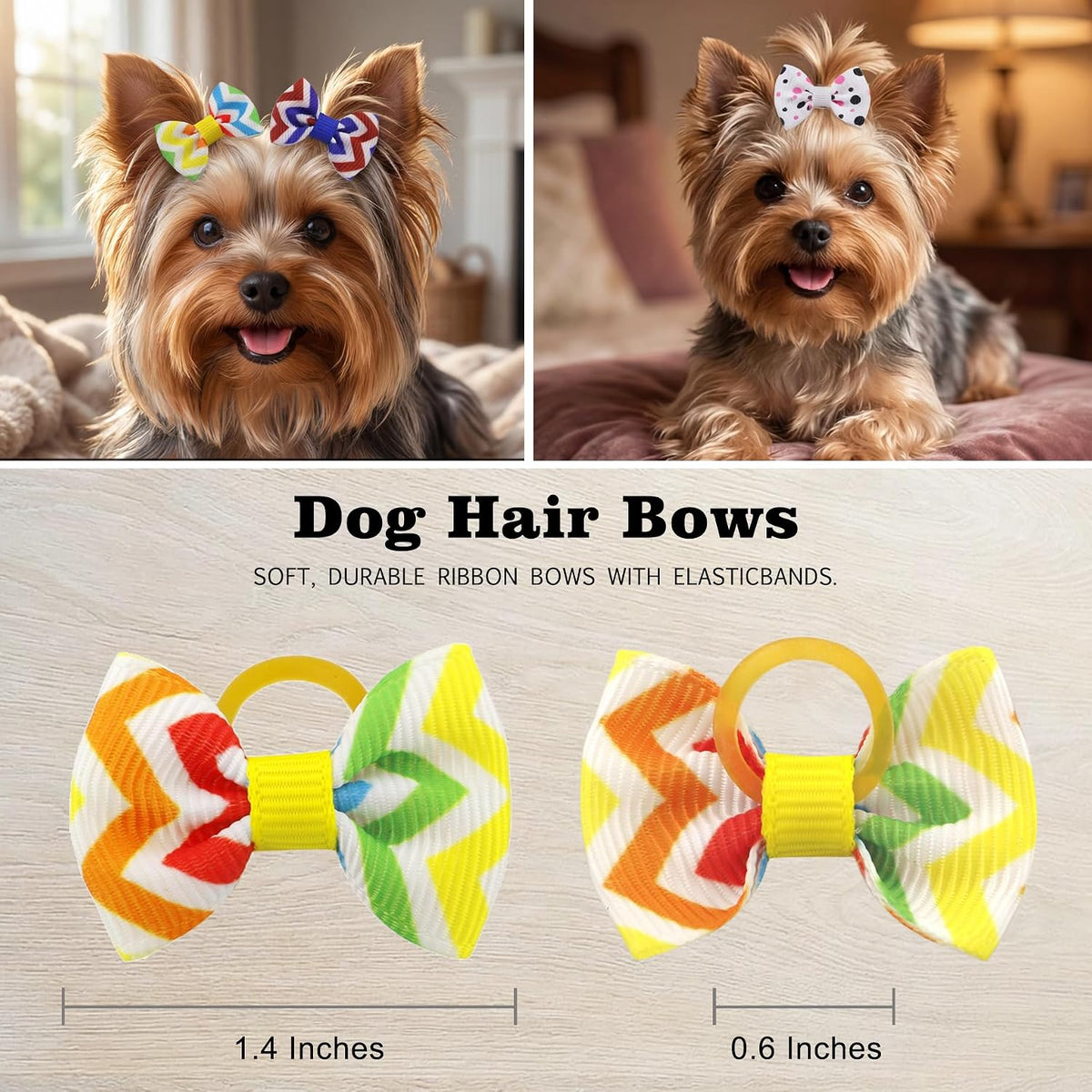 Lazos para el pelo de cachorros, bandas de goma mini para perros pe...