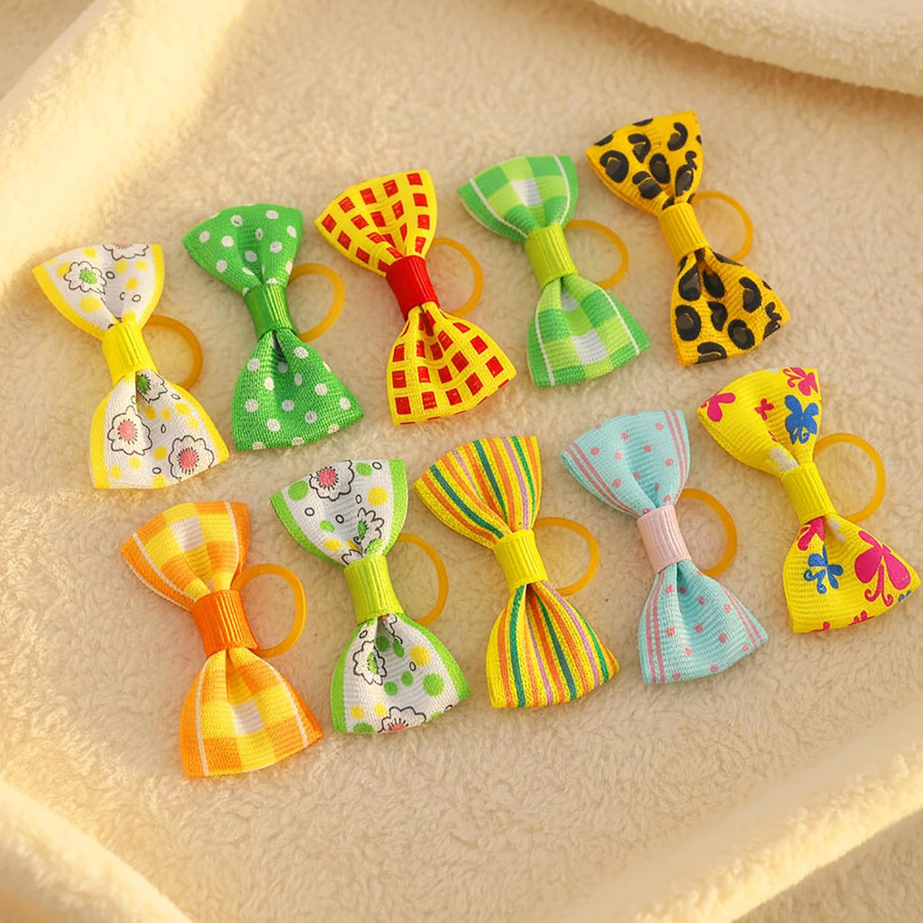 QingHan Lazos para el pelo de cachorro: 5 cm con bandas de goma, ac...